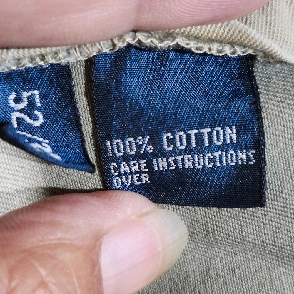 Polo Ralph Lauren Classic Polo 67 Chino Cargo Pants Khaki Tan Mens 52x32 Cotton